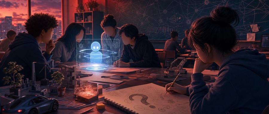 AI education reform classroom illustration