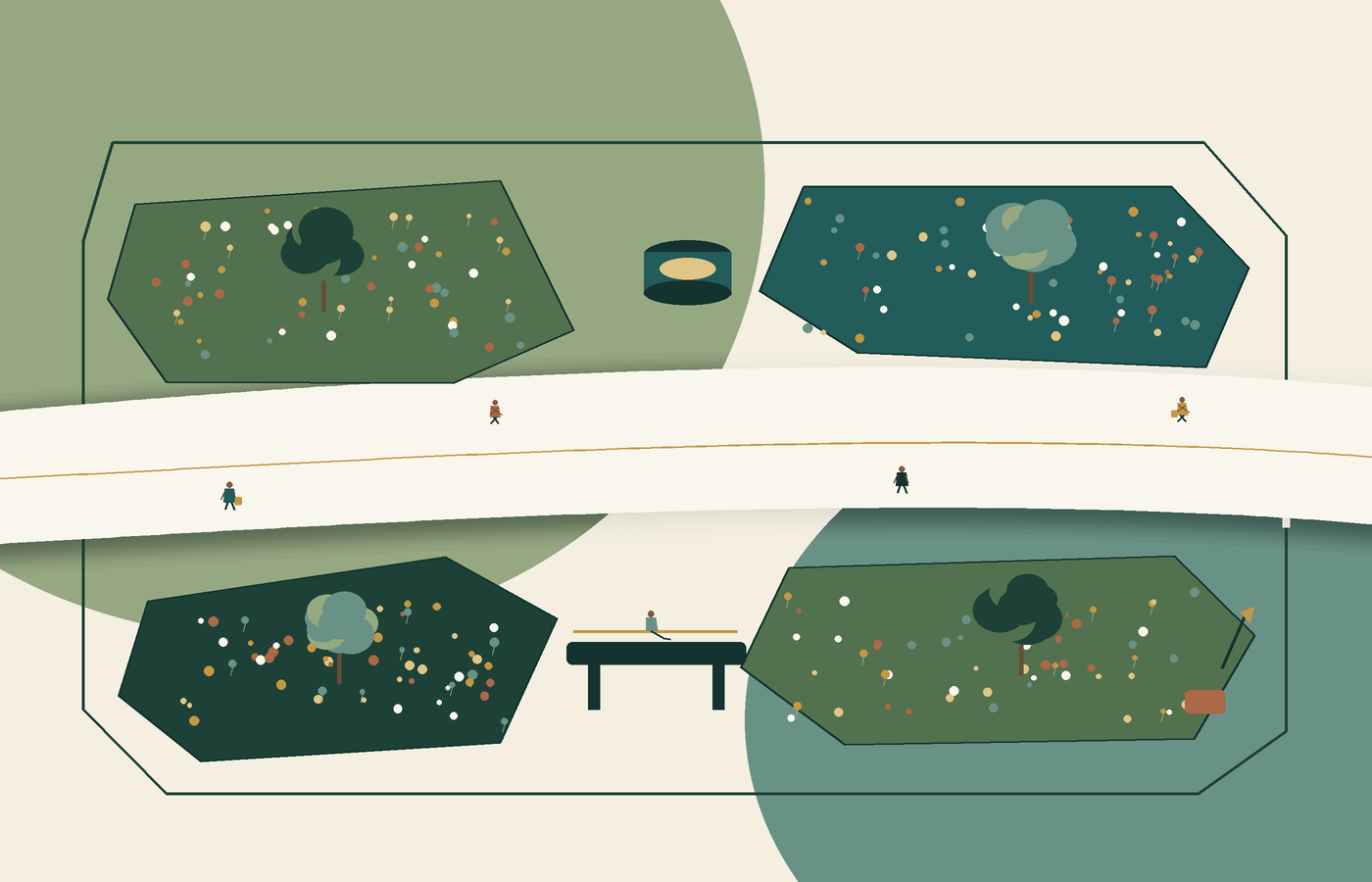 Conceptual illustration: a shared garden also belongs to those who have yet to arrive.