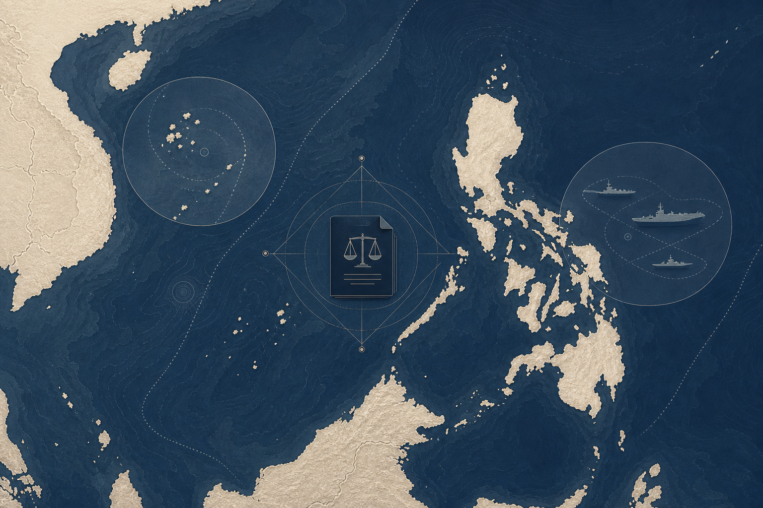 Map-style explanatory illustration of separate crisis zones